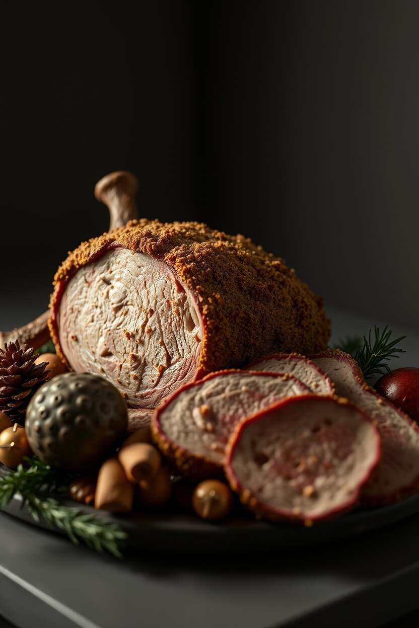 Fennel Crusted Roast Pork with Vegetables