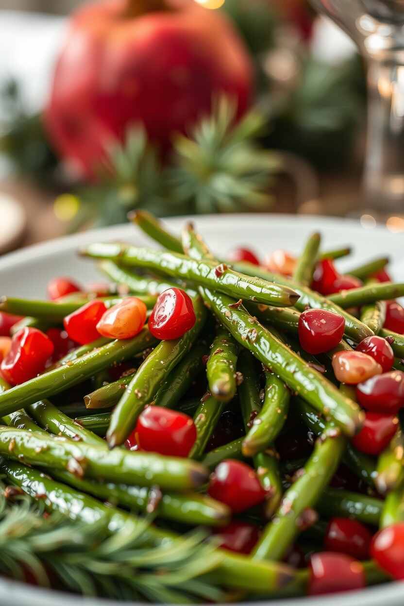 Sauteed Green Beans with Pomegranates