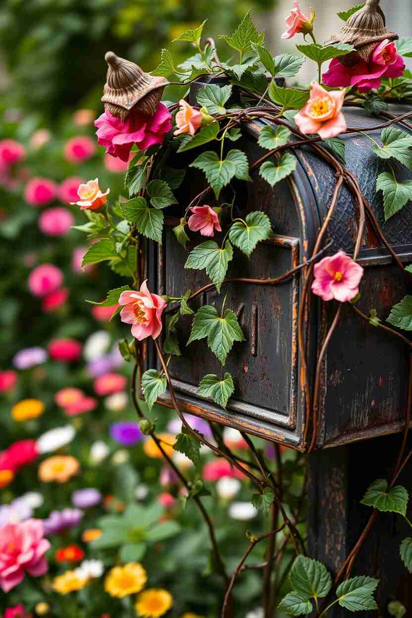 Vine Covered Mailbox Garden 1