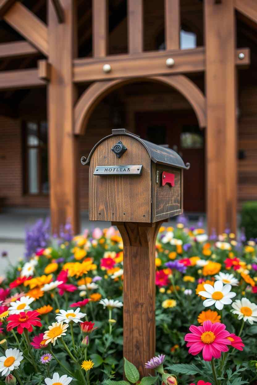 Wooden Mailbox Garden 1
